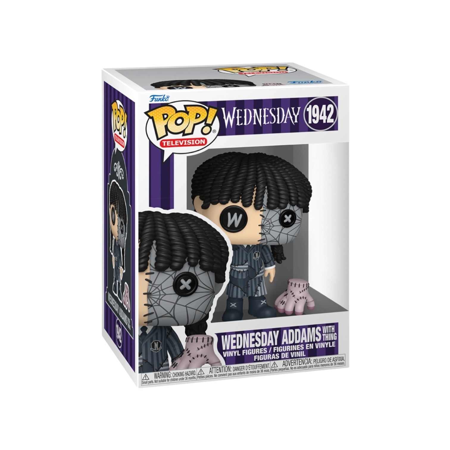 Wednesday Addams with Thing  (Patchwork) #1492 Funko Pops - The Addams Family - PREORDER