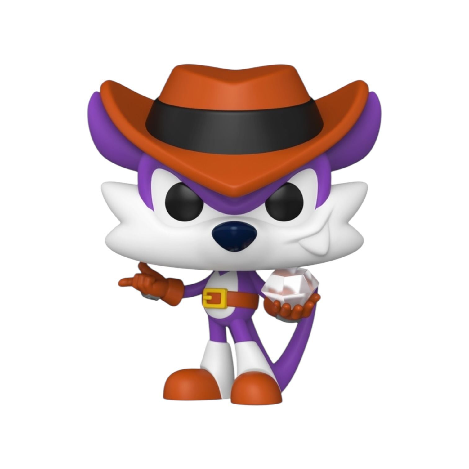 Animated character with a cowboy hat on a white background