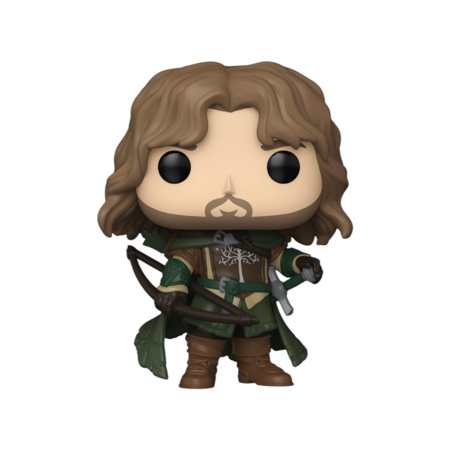 Funko Pop! vinyl figure of a character in green costume with bow and quiver on a white background