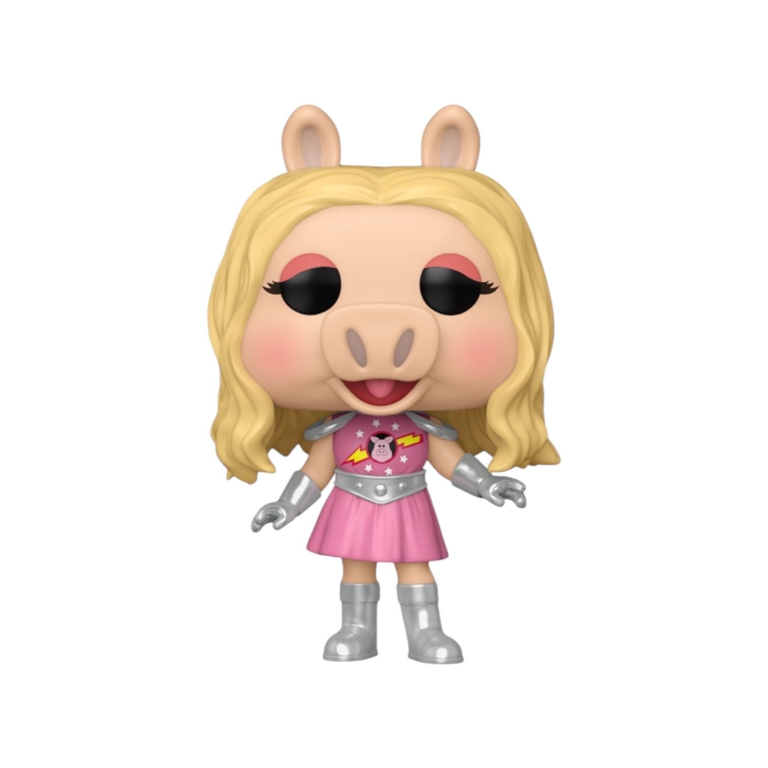 Funko Pop! vinyl figure of a character with blonde hair, pink dress, and silver armor on a white background