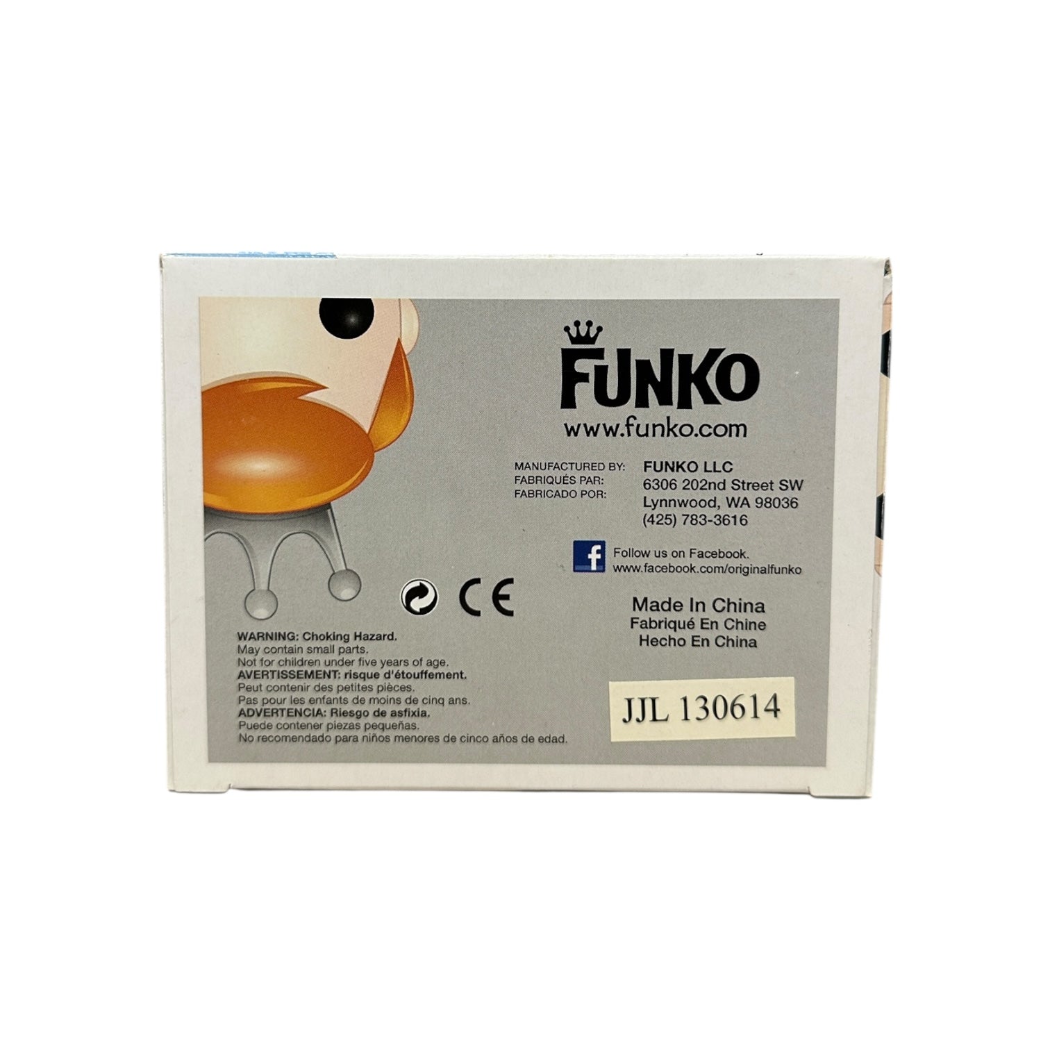 Funko product packaging with branding and product details on a white background
