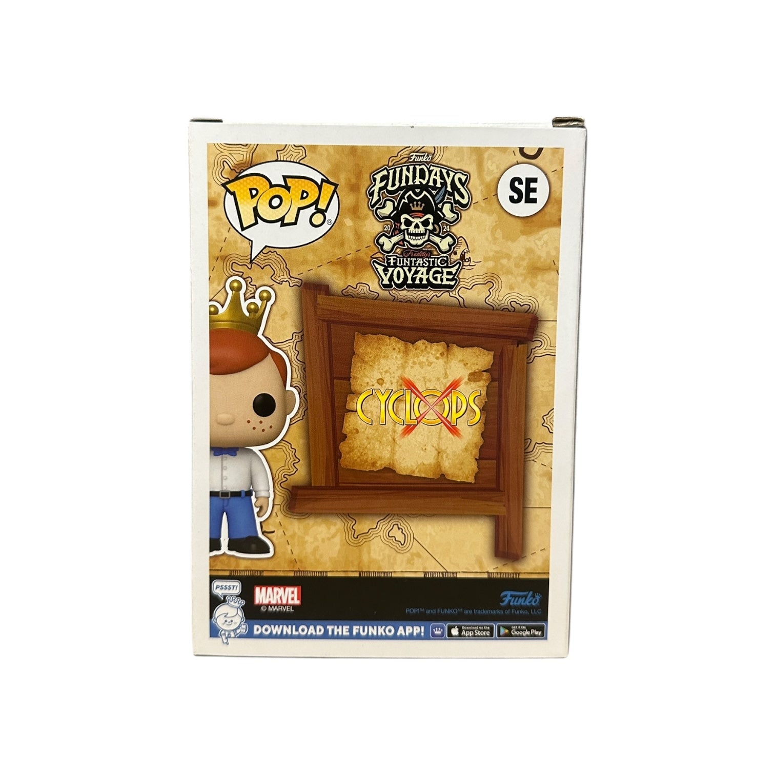 Funko Pop! vinyl figure packaging with 'Funday's Pirate Voyage' branding on a white background