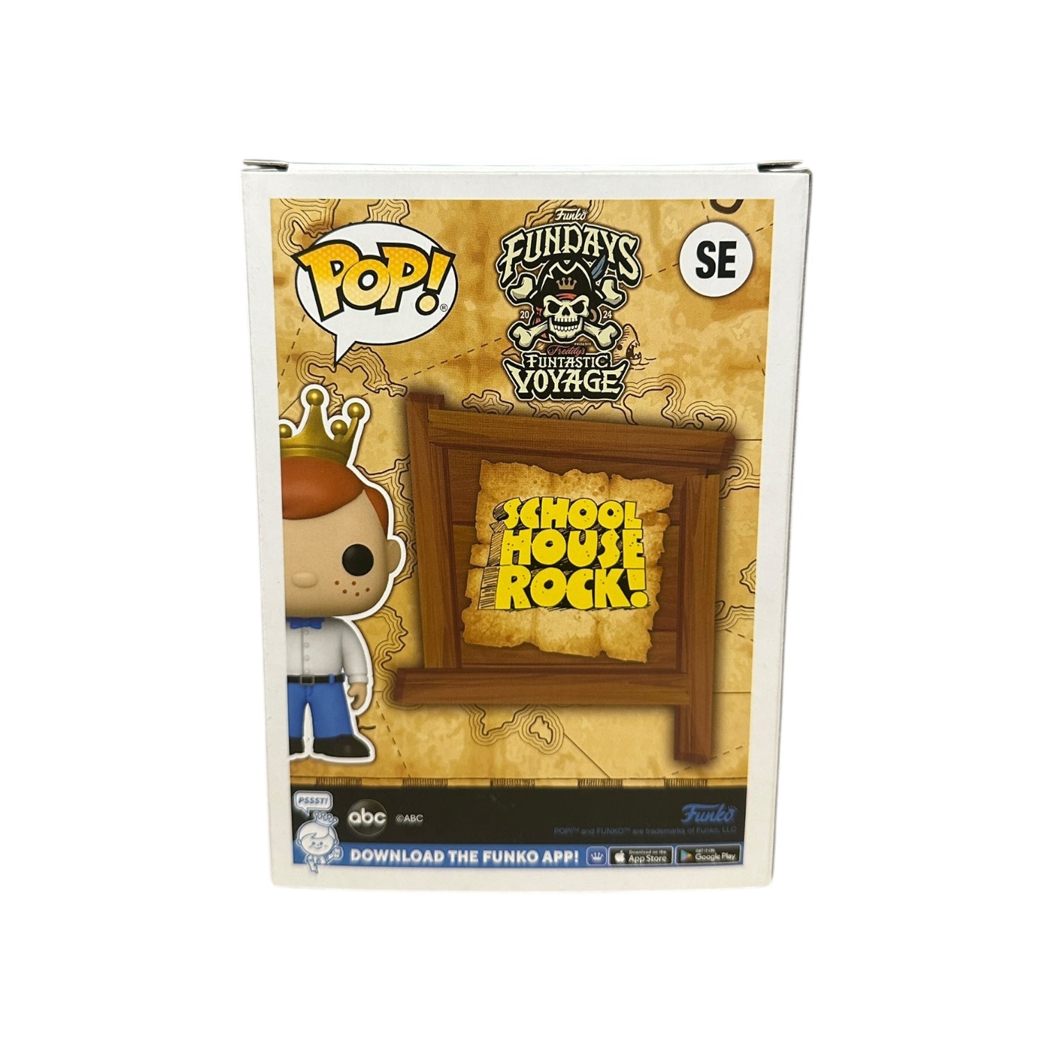 Funko Pop! vinyl figure packaging with 'School House Rock!' text on a white background