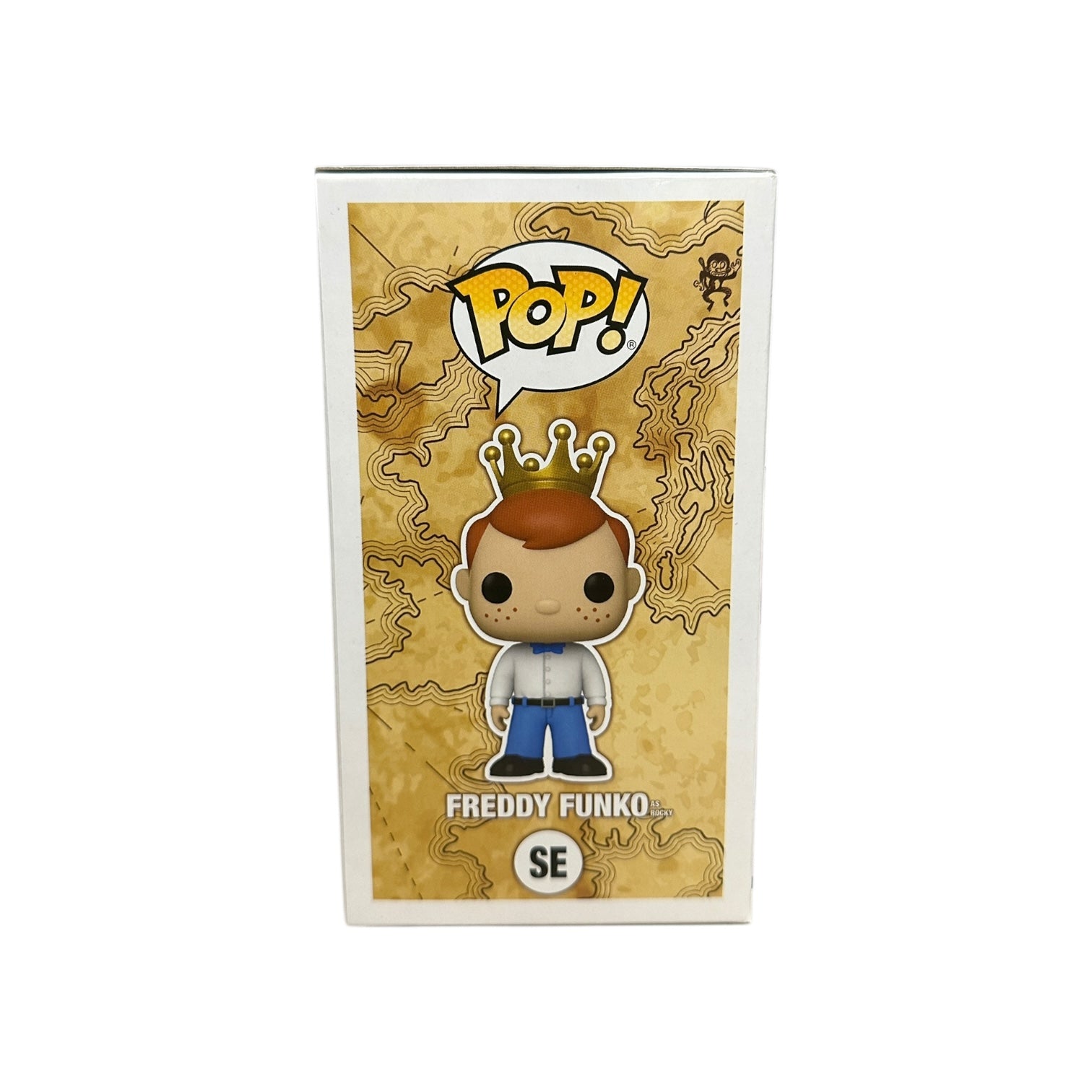 Funko Pop! vinyl figure packaging with 'Freddy Funko' branding on a white background