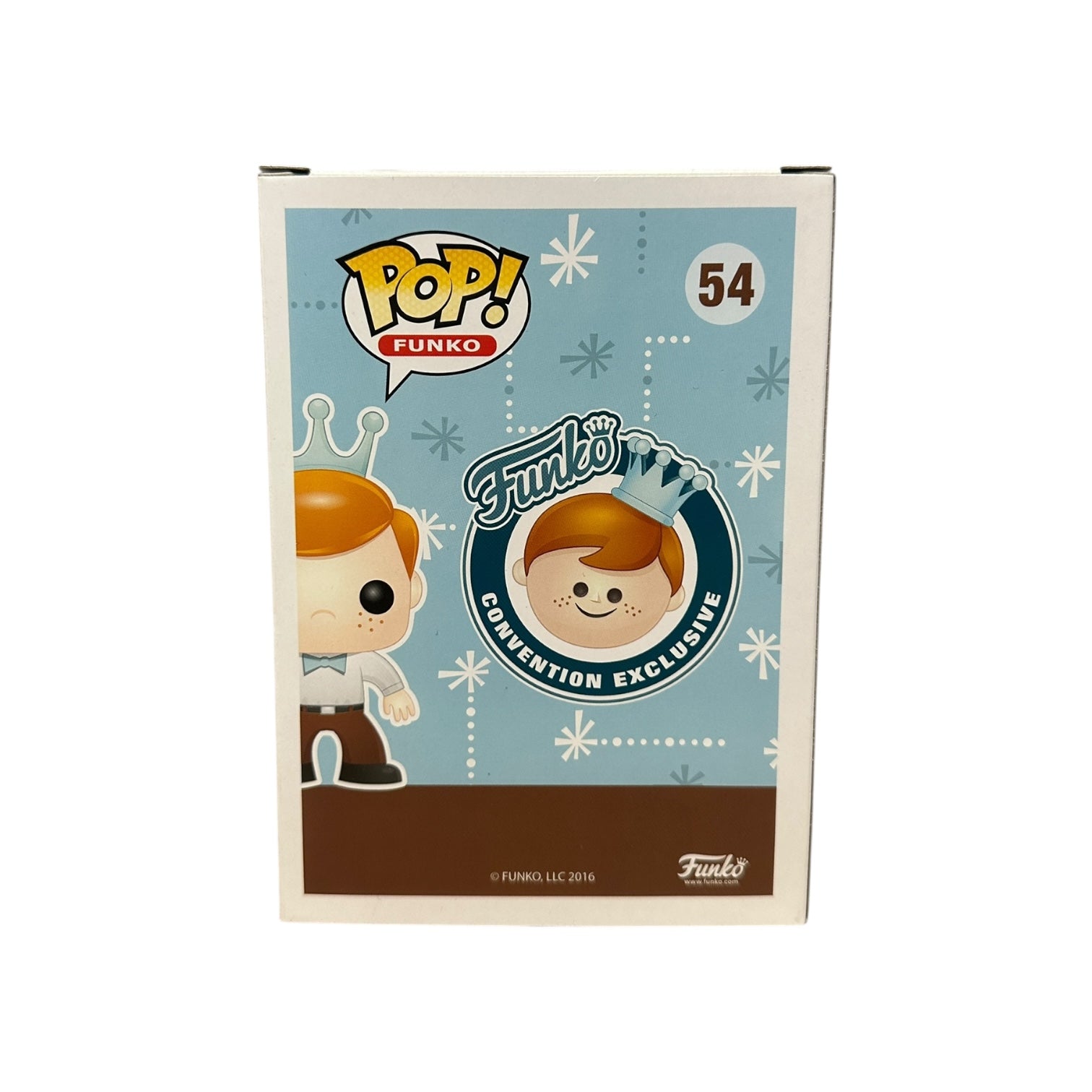 Funko Pop! Freddy Funko vinyl figure packaging with blue and brown design