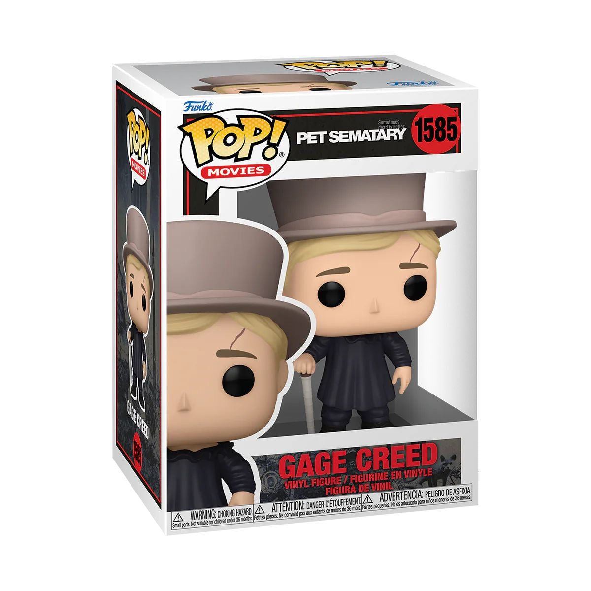 Gage Creed Funko Pop! figure from Pet Sematary, featuring a child with a mischievous expression and a blue outfit.