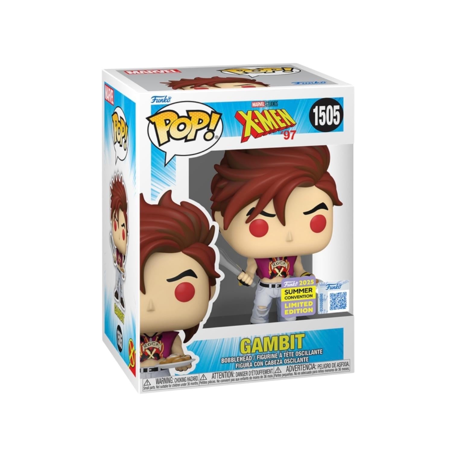 Gambit #1505 (w/ Beignets) Funko Pop! - X-Men '97 - SDCC 2025 Shared Exclusive Box