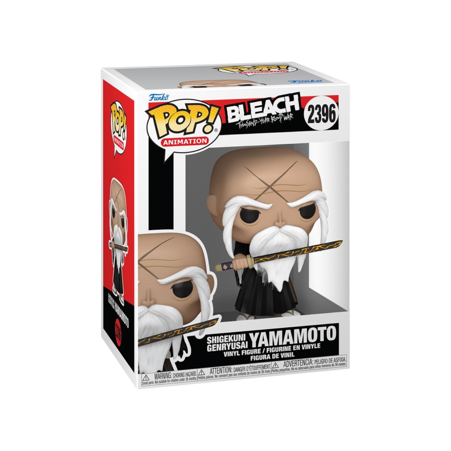 Funko Pop! vinyl figure packaging for Shigekuni Yamamoto from Bleach on a white background