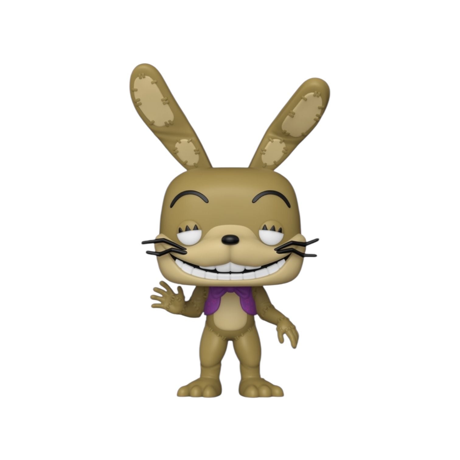 Animated character figurine with rabbit-like features on a white background