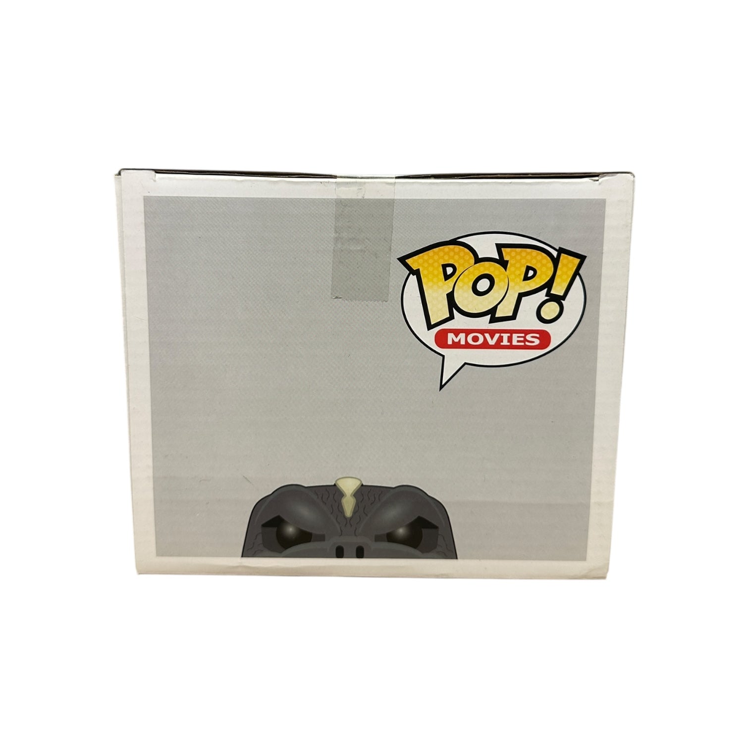 Pop! Movies packaging with a character peeking out from behind a gray flap