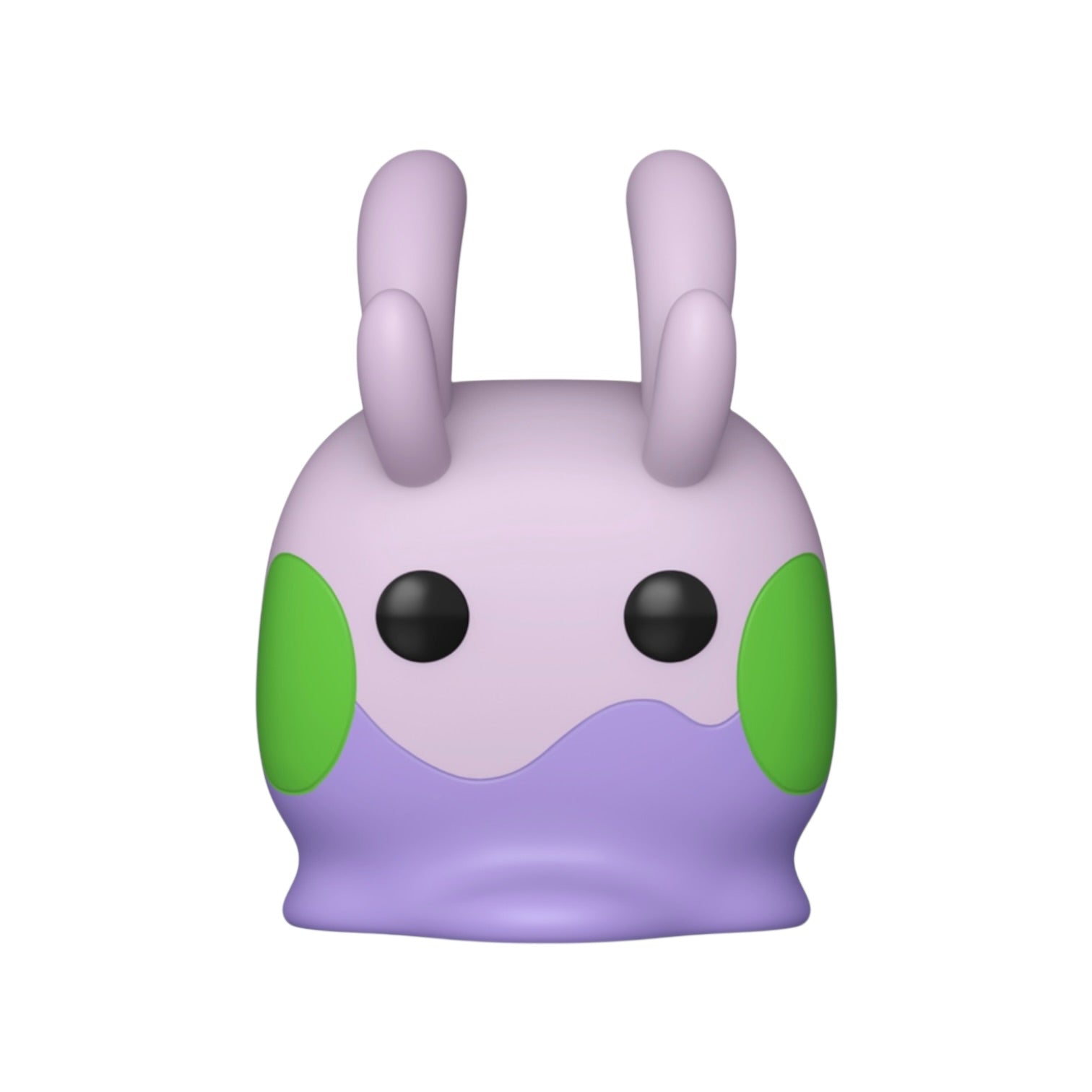 Purple cartoon character with green spots on a white background