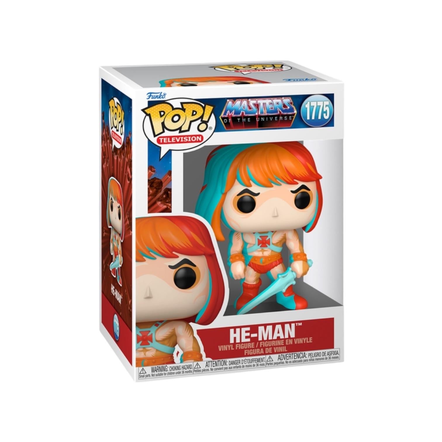 Funko Pop! He-Man figure in packaging on a white background