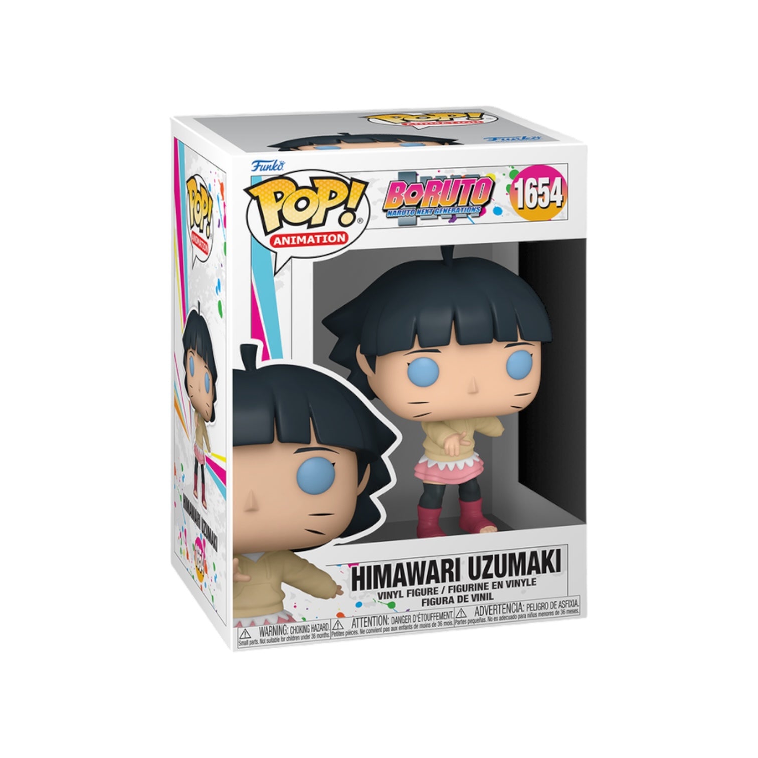 Funko Pop! of Himawari Uzumaki from Boruto: Naruto Next Generations, showcasing her cute design and playful pose.