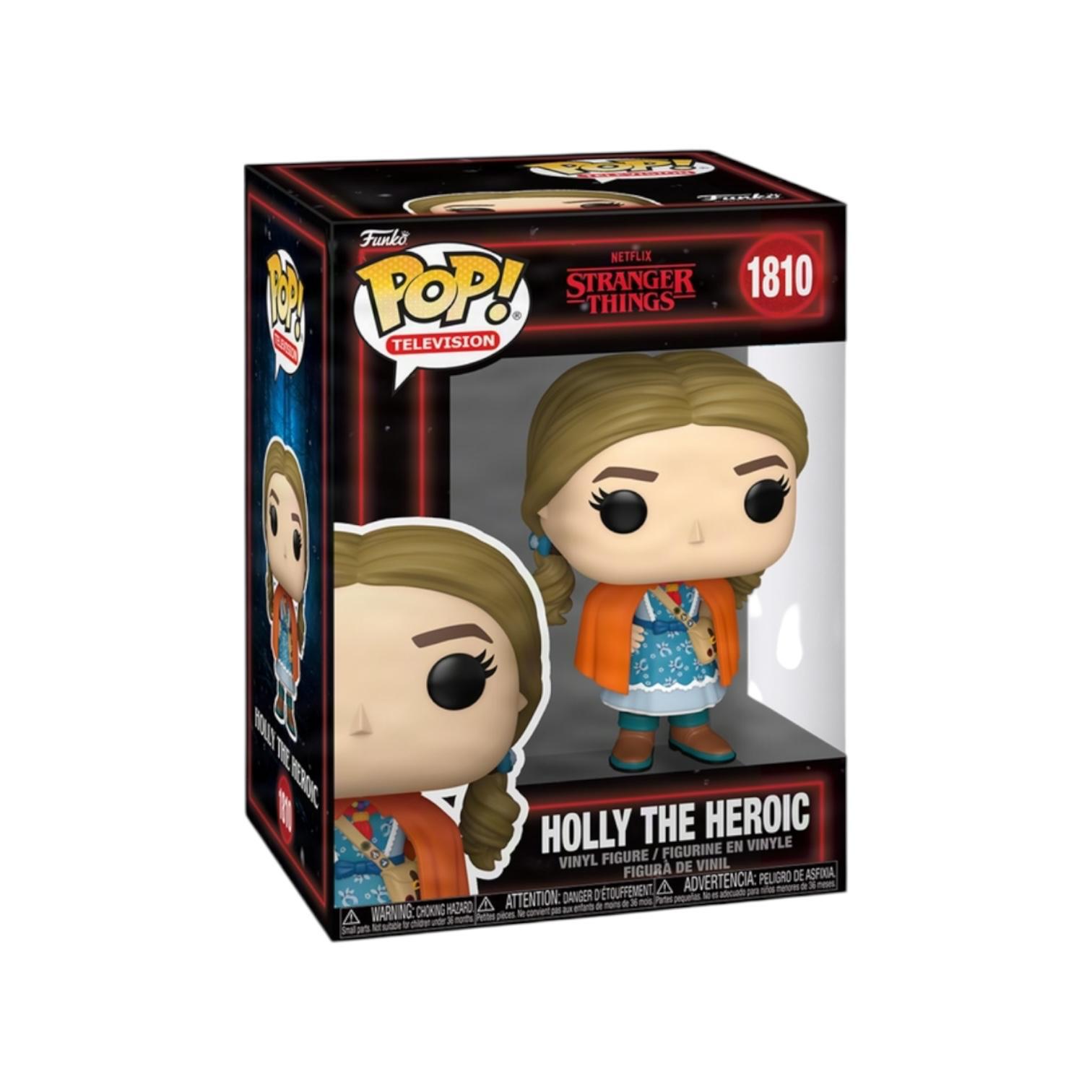 Funko Pop! vinyl figure packaging for 'Stranger Things' with Holly the Heroic figure.