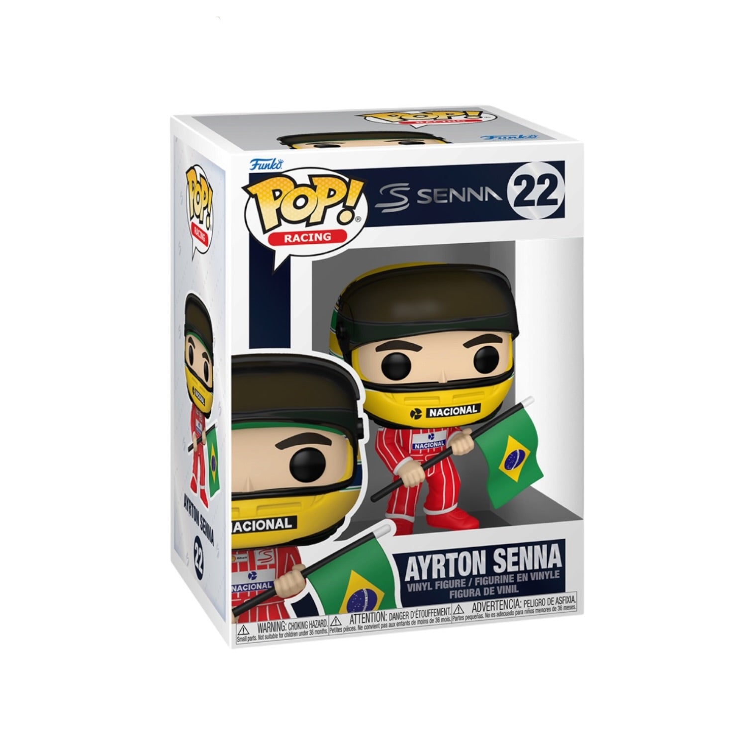 Ayrton Senna with Brazilian Flag #22 Funko Pop! - Senna - PREORDER