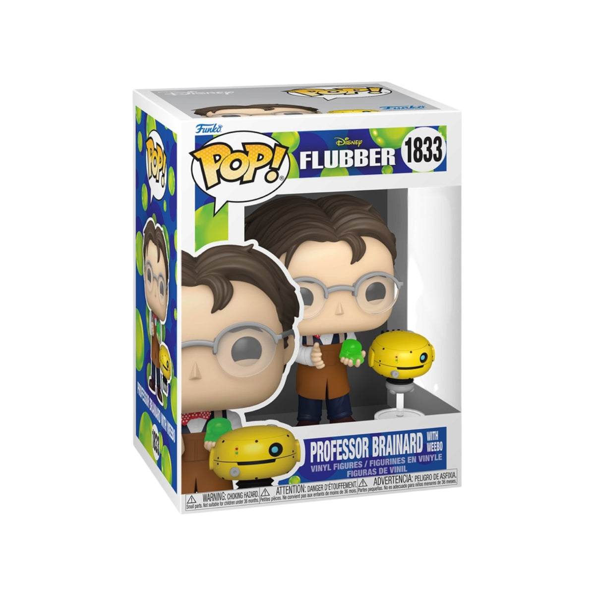 Professor Brainard with Weebo #1833 Funko Pop! - Flubber - Chance of Chase - PREORDER