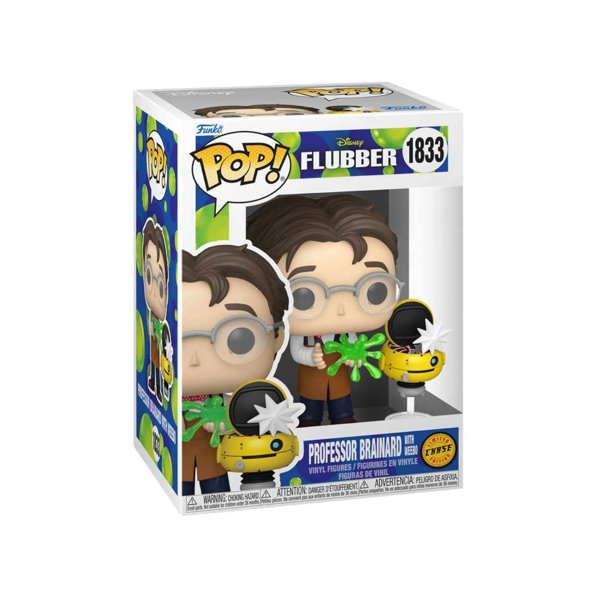 Professor Brainard with Weebo #1833 Funko Pop! - Flubber - Chance of Chase - PREORDER