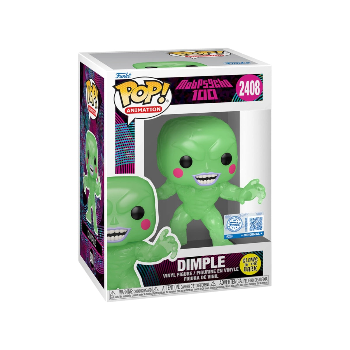 Dimple #2408 (Glows in the Dark) Funko Pop! - Mob Psycho 100 - Funko Exclusive