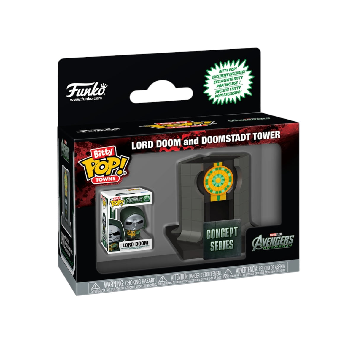 Concept Series: Lord Doom and Doomstadt Tower Funko Bitty Pop! Town - Avengers: Doomsday - PREORDER