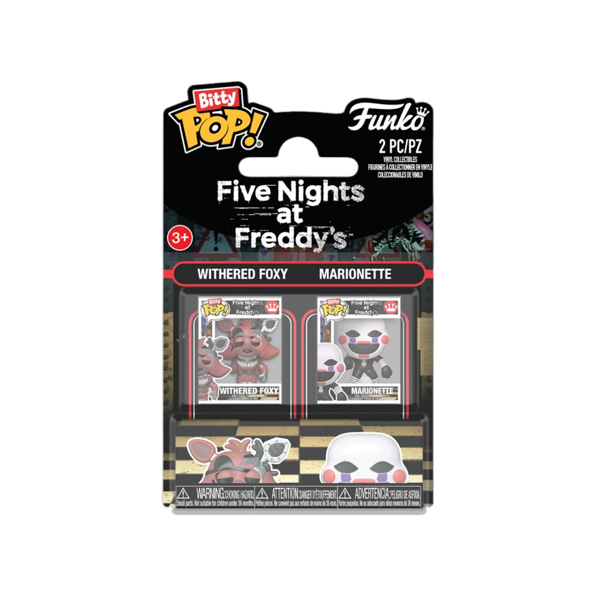 Withered Foxy & Marionette 2 Pack Funko Bitty Pop! - Five Nights At Freddy's