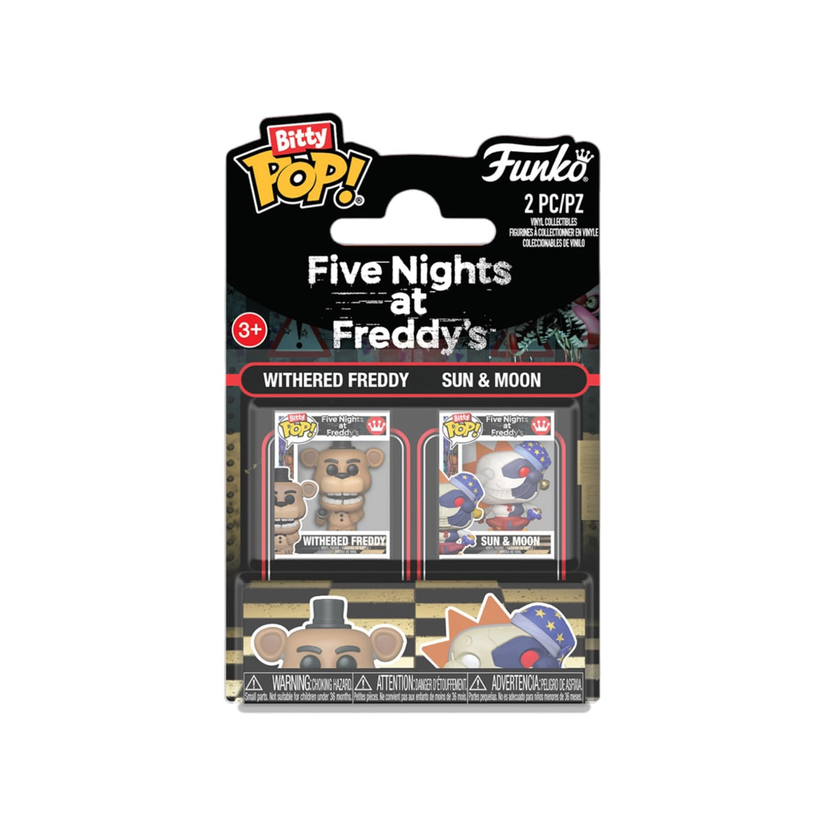 Freddy and Sun & Moon 2 Pack Funko Bitty Pop! - Five Nights At Freddy's