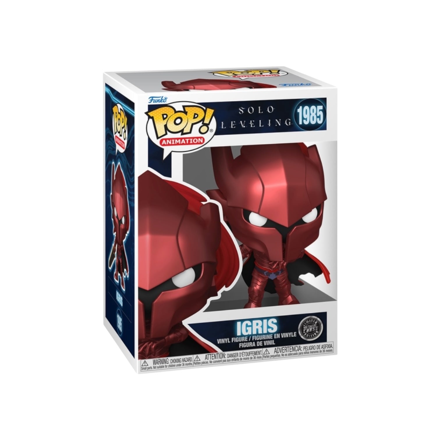 Igris #1985 (Metallic Chase) Funko Pop! - Solo Leveling Box