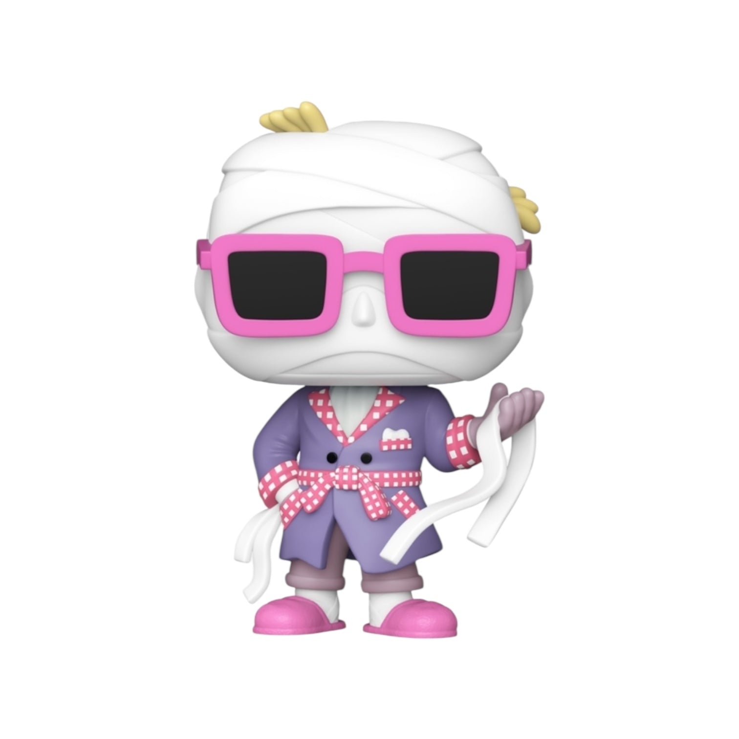 Pop! Vinyl figure with sunglasses and a suit on a white background