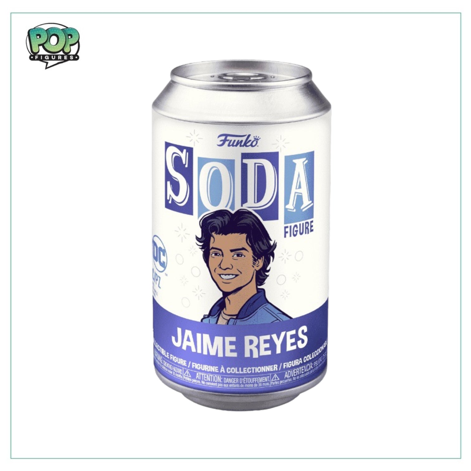 Jaime Reyes Funko Soda Vinyl Figure from DC Comics, featuring a chance of a rare chase variant.