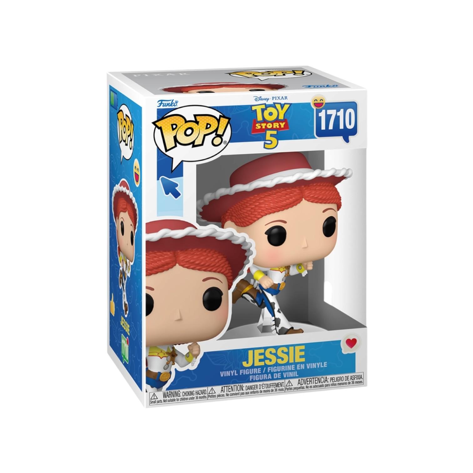Funko Pop! vinyl figure packaging of Jessie from Toy Story 5 on a white background