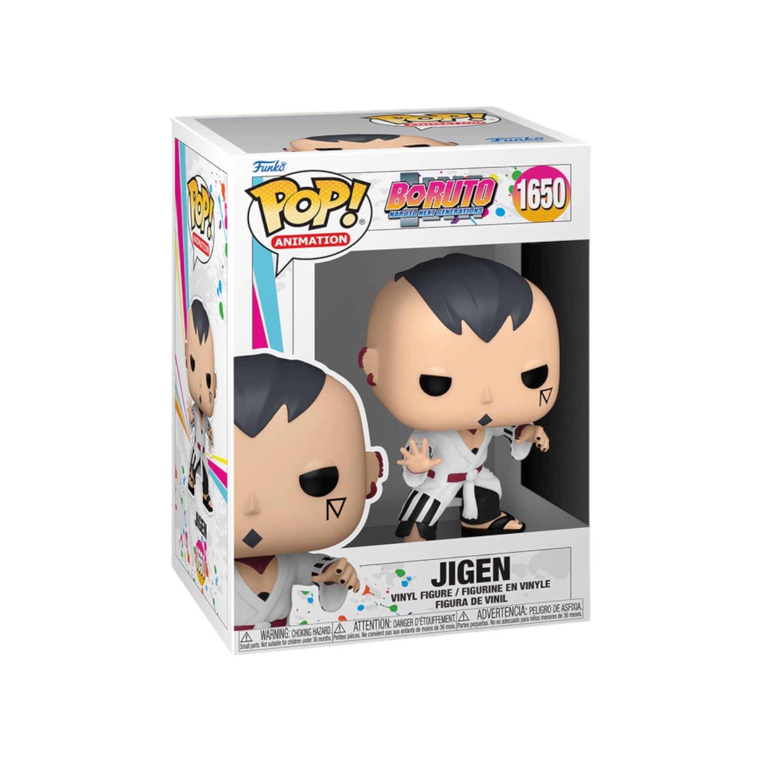 Jigen #1650 Funko Pop! figure from Boruto, depicting the character in a dynamic pose with detailed features.