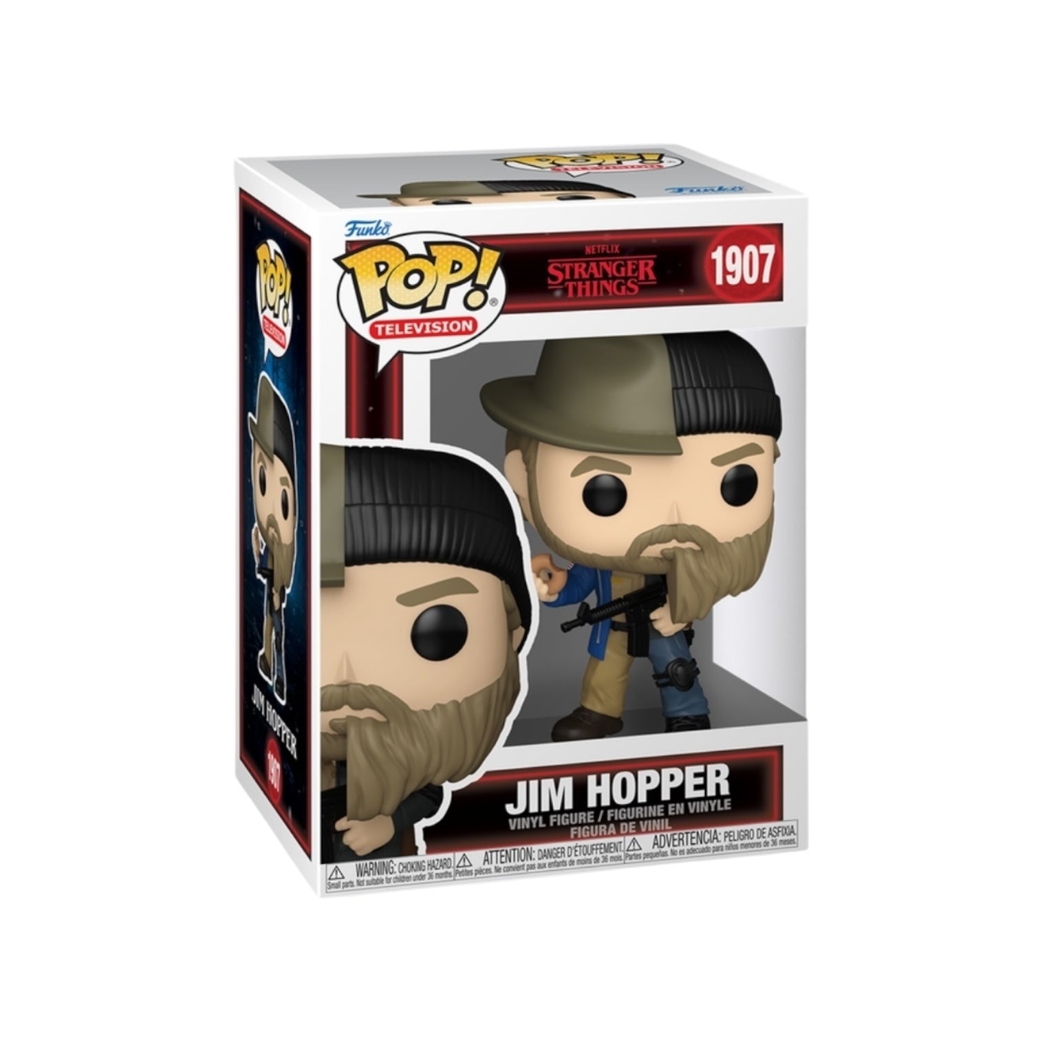 Funko Pop! vinyl figure packaging of Jim Hopper from Stranger Things