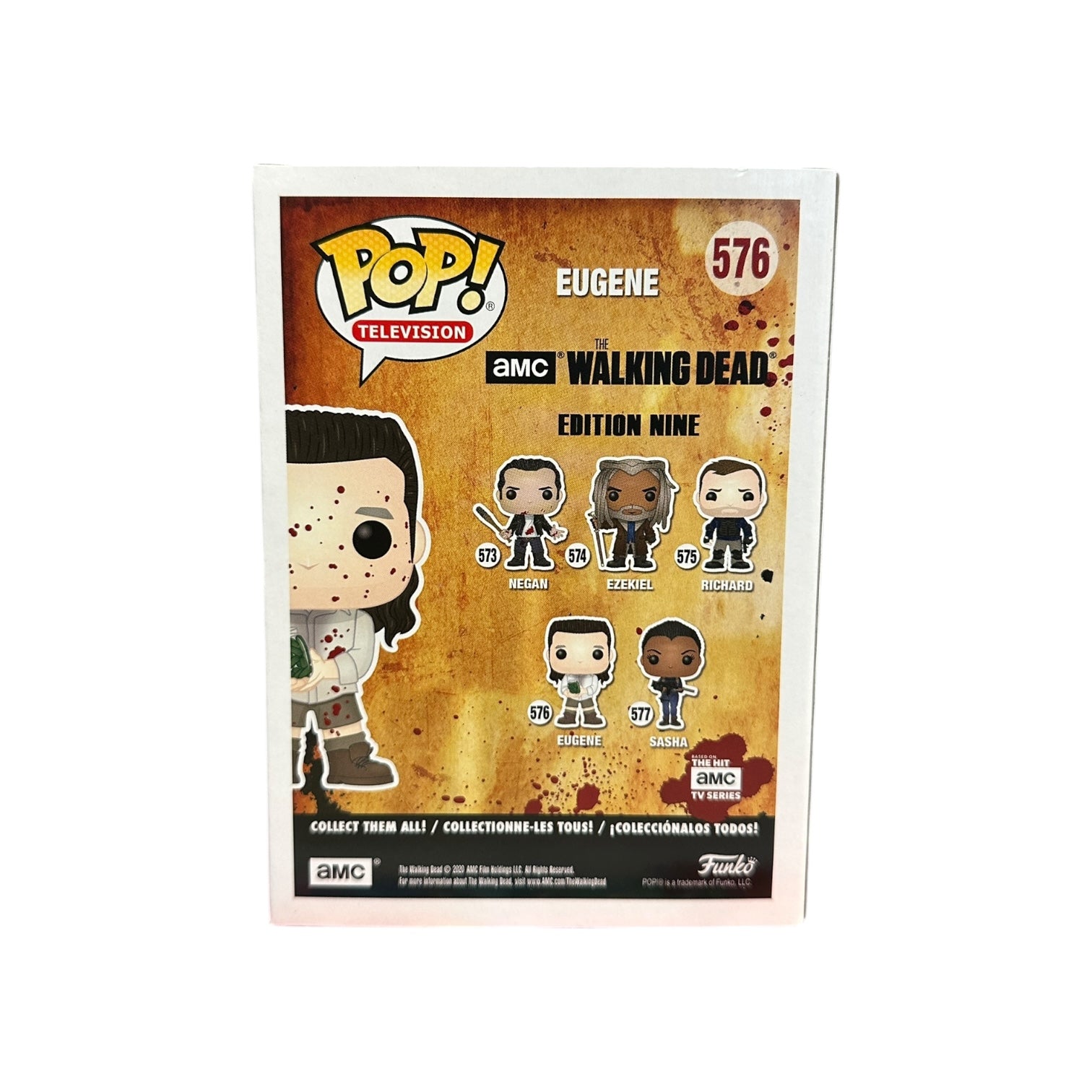Josh McDermitt Signed Eugene #576 (Bloody) Funko Pop! - The Walking Dead - Supply Drop Exclusive Back
