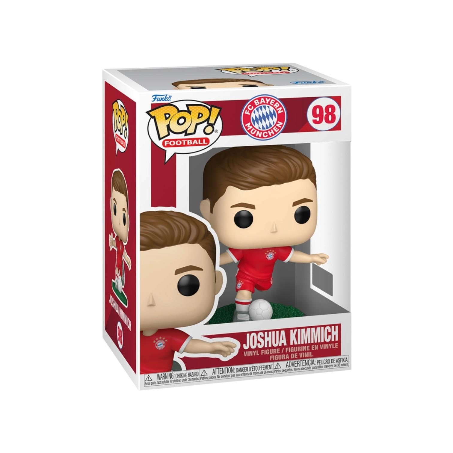 Funko Pop! vinyl figure packaging featuring Joshua Kimmich with Bayern Munich branding.