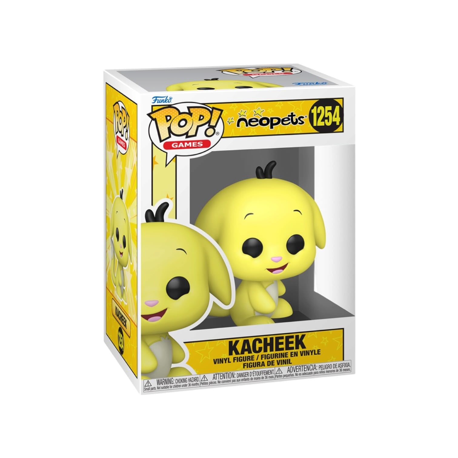 Funko Pop! vinyl figure of Kacheek in its packaging with Neopets branding.