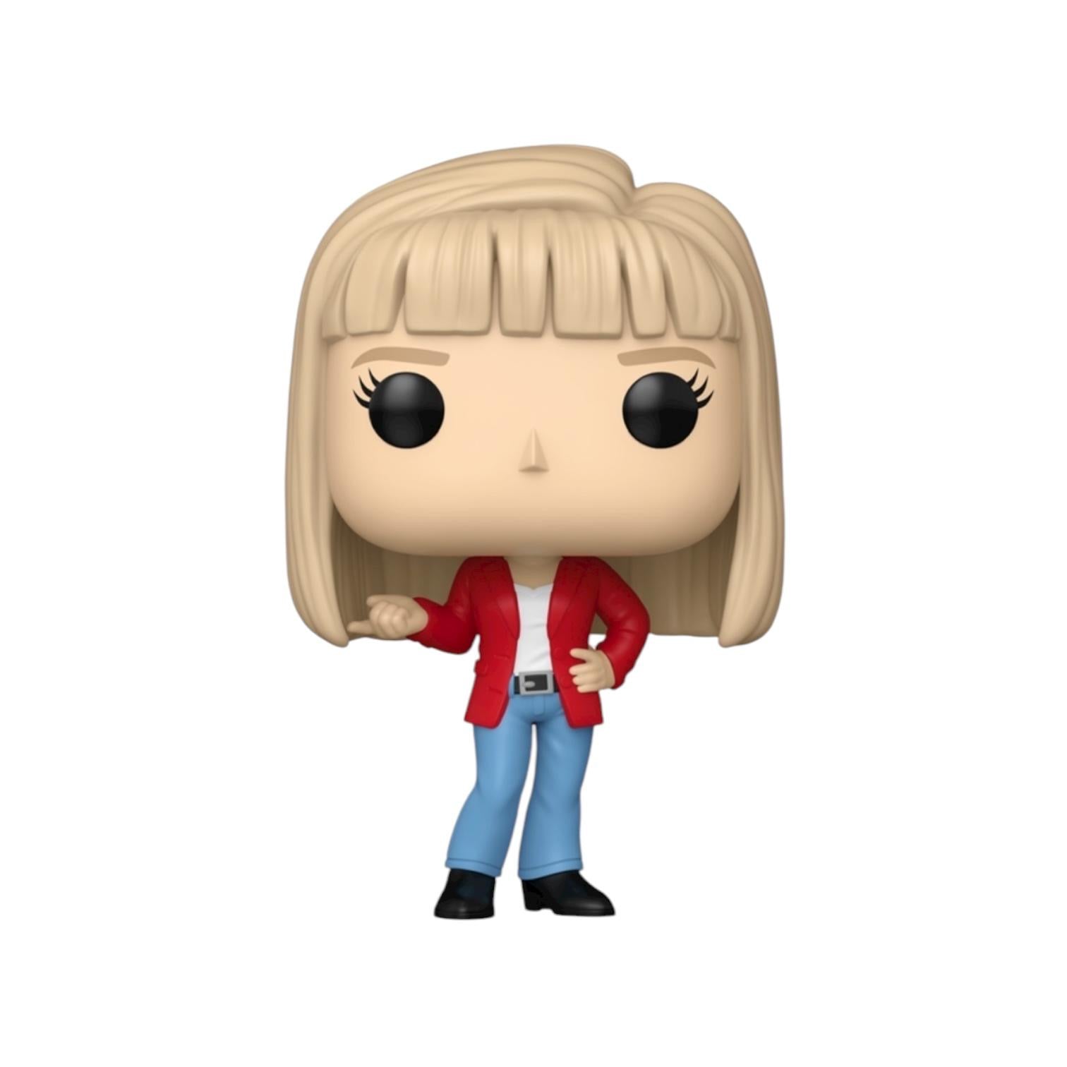 Funko Pop! vinyl figure of a character with blonde hair and a red jacket on a white background