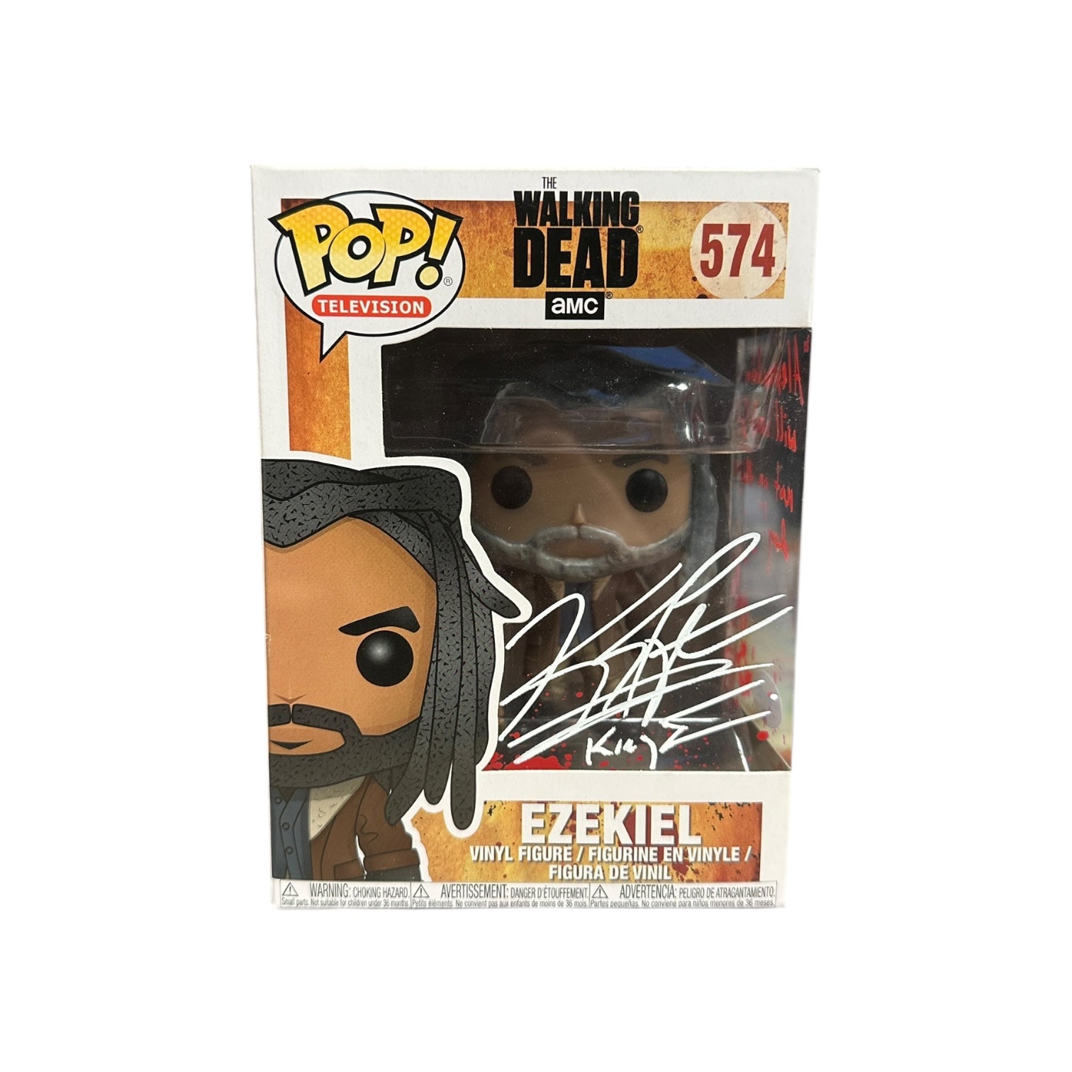 Khary Payton Signed Ezekiel #574 Funko Pop! - The Walking Dead Front