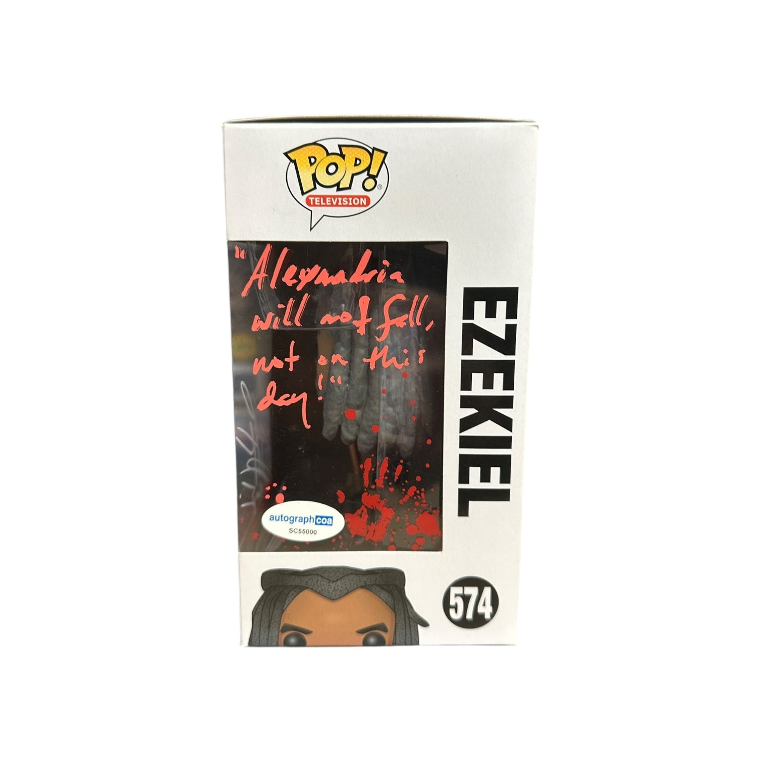 Khary Payton Signed Ezekiel #574 Funko Pop! - The Walking Dead Window