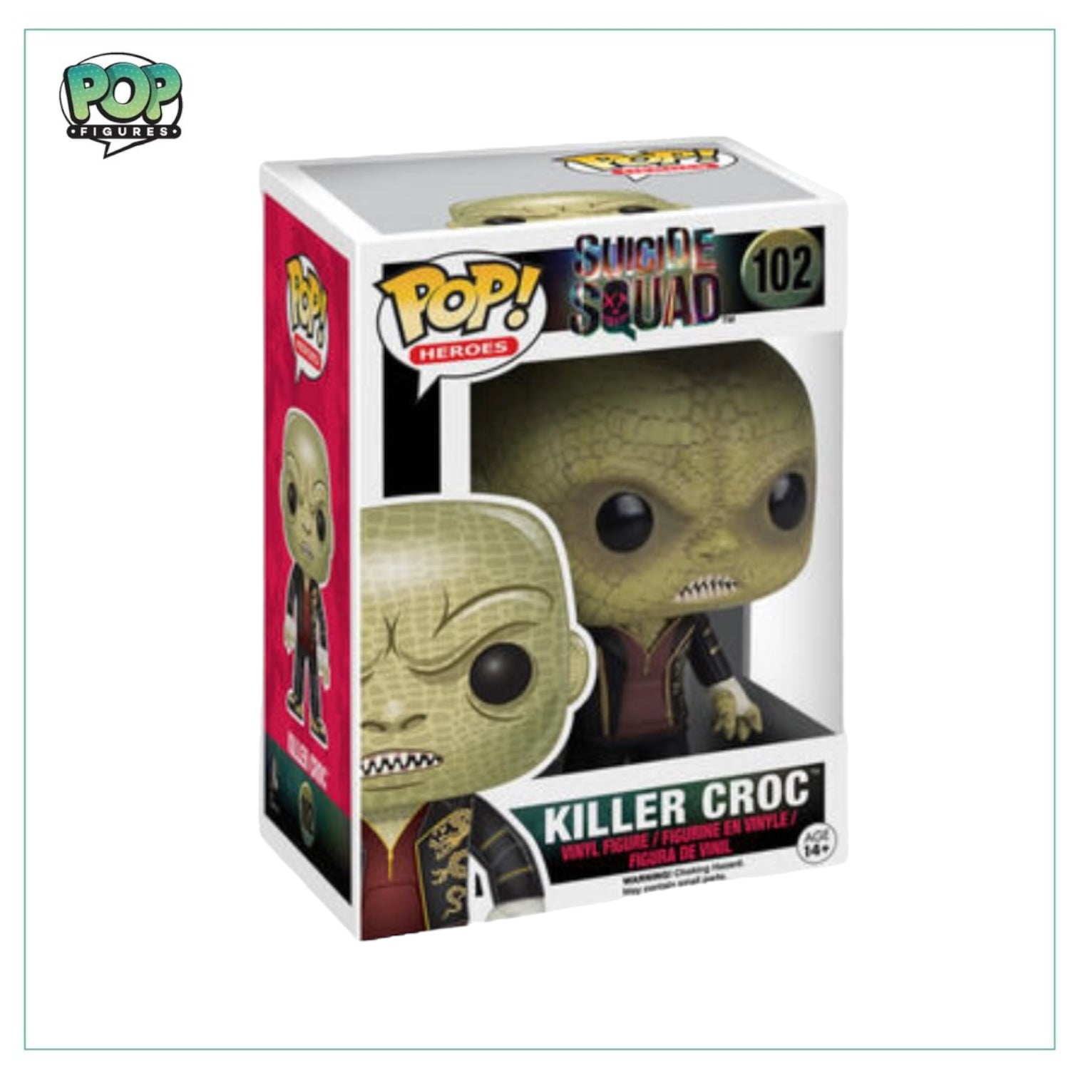 Funko Pop! figure of Killer Croc from Suicide Squad, featuring his reptilian skin and menacing expression.