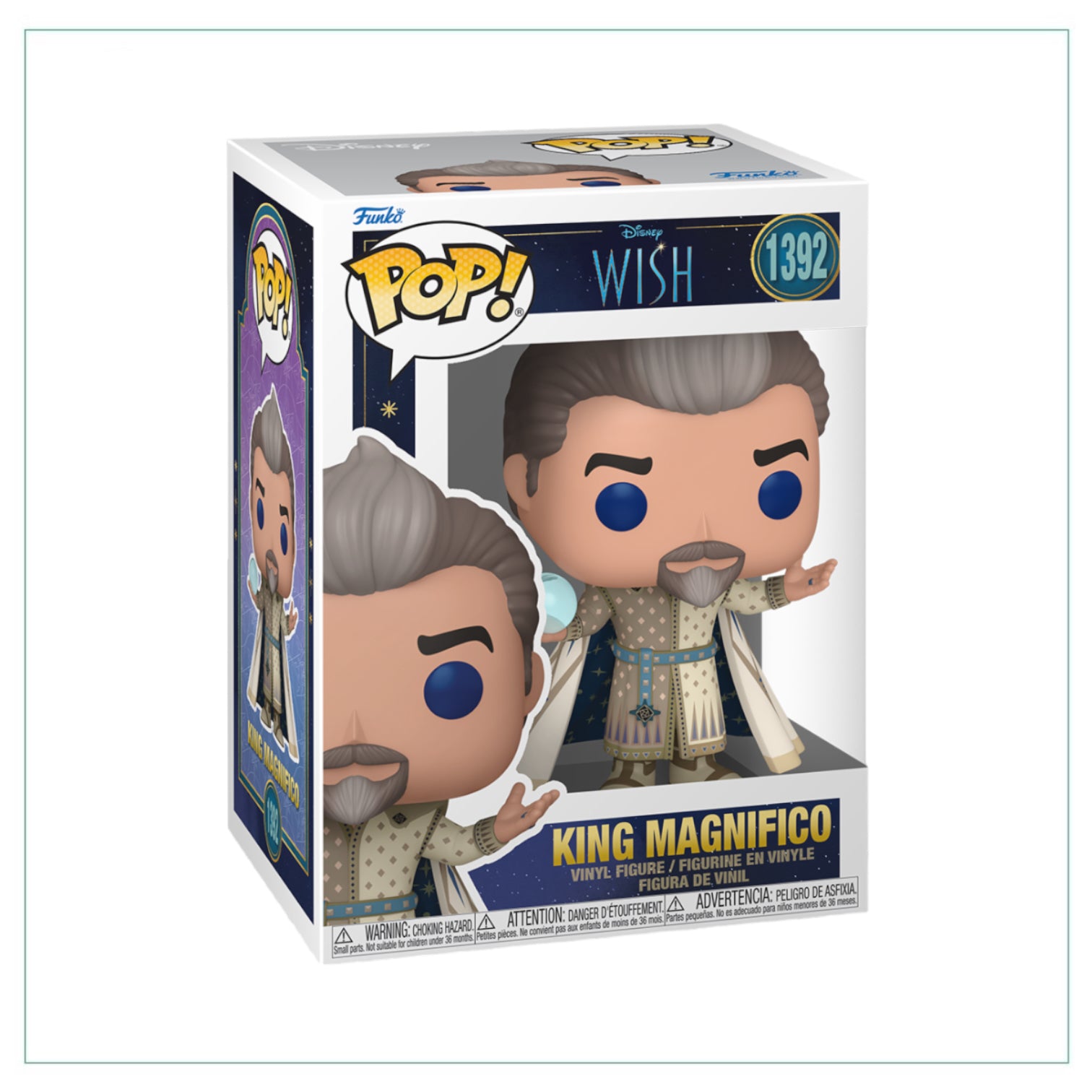 King Magnifico #1392 Funko Pop! figure, featuring a colorful design with a crown and a confident expression.
