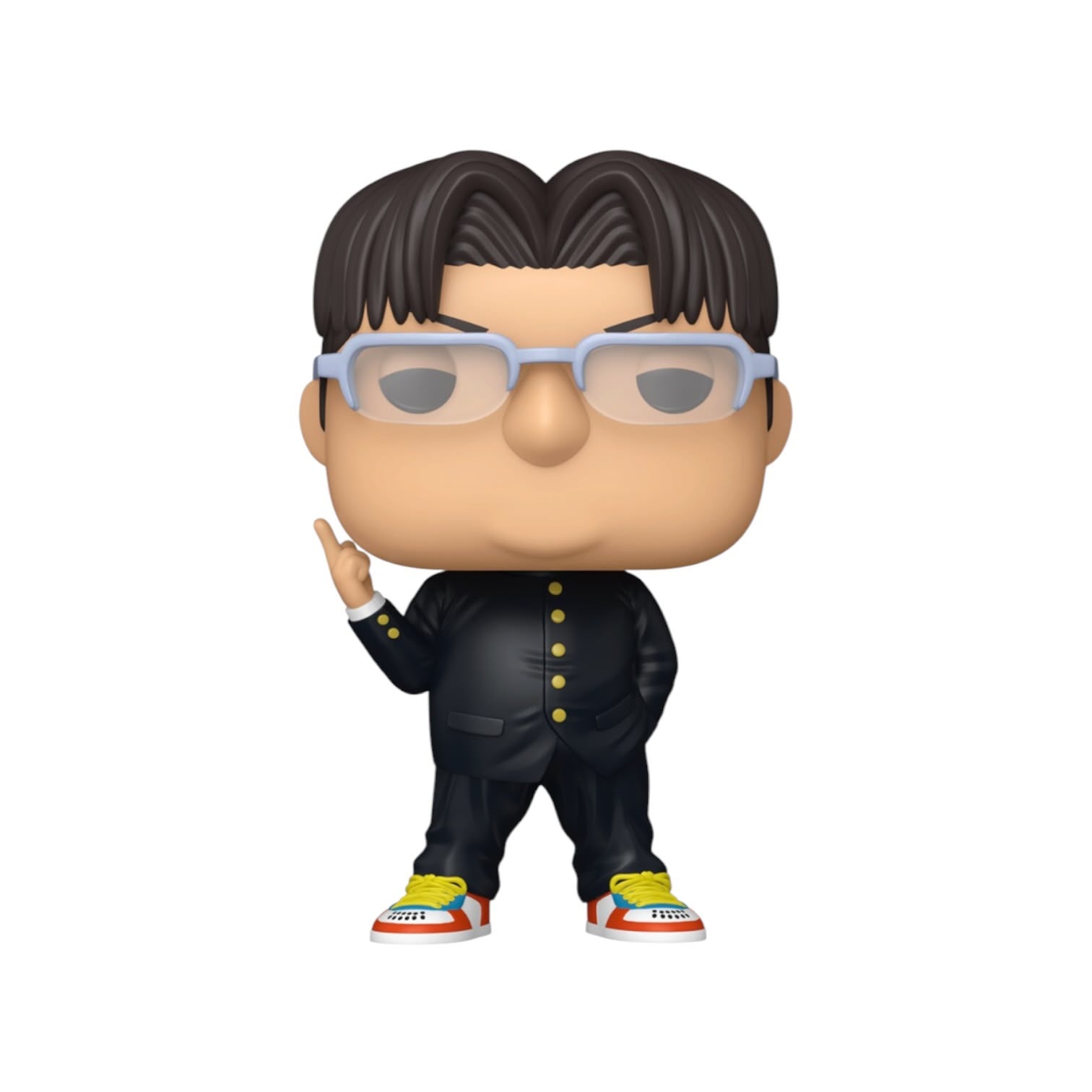 Funko Pop! vinyl figure of a character in a black suit with colorful shoes on a white background