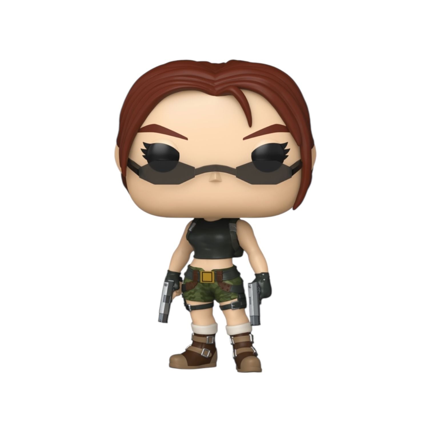 Funko Pop! vinyl figure with red hair and tactical gear on a white background