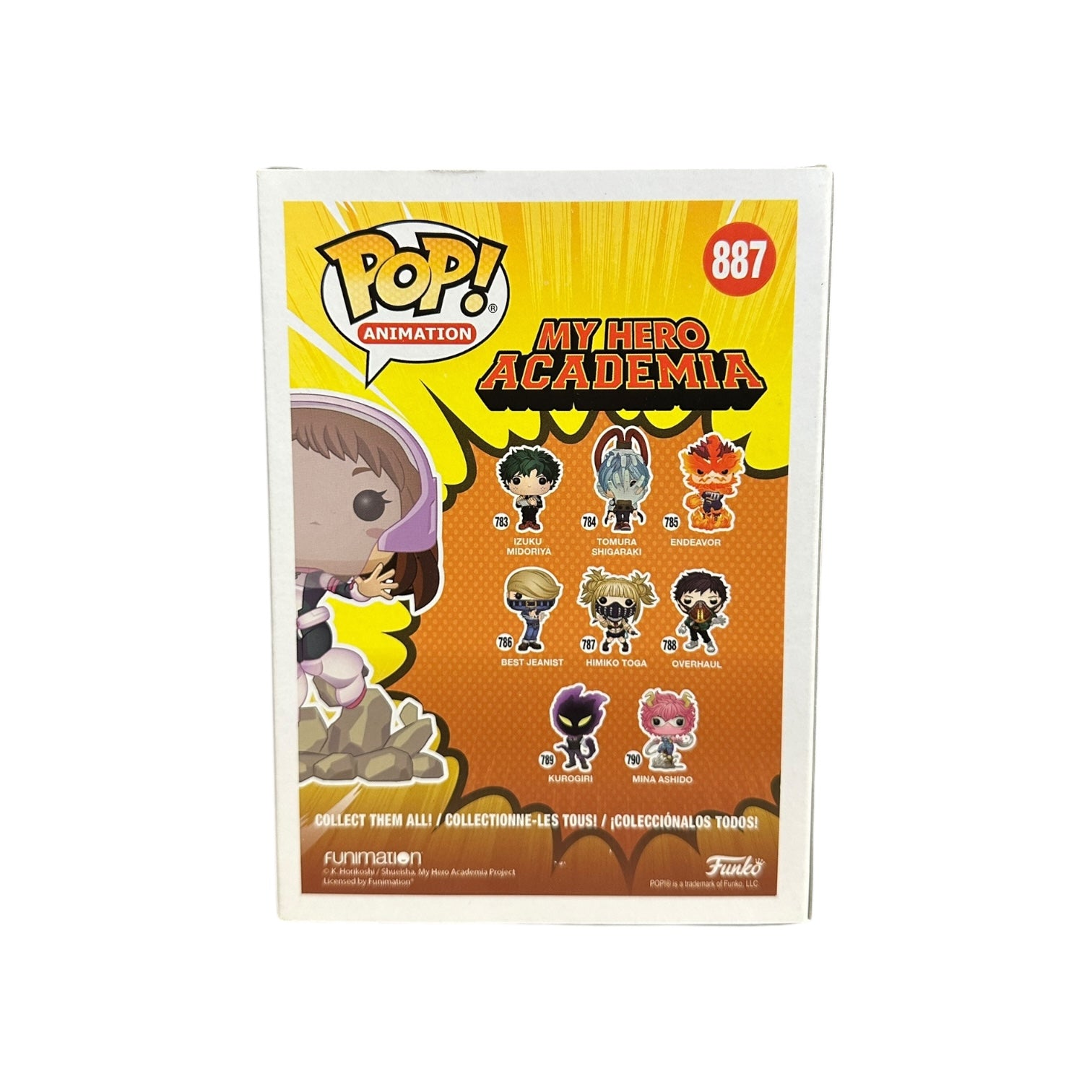 Luci Christian Signed Ochaco Uraraka #887 Funko Pop! - My Hero Academia - Funimation Exclusive Back