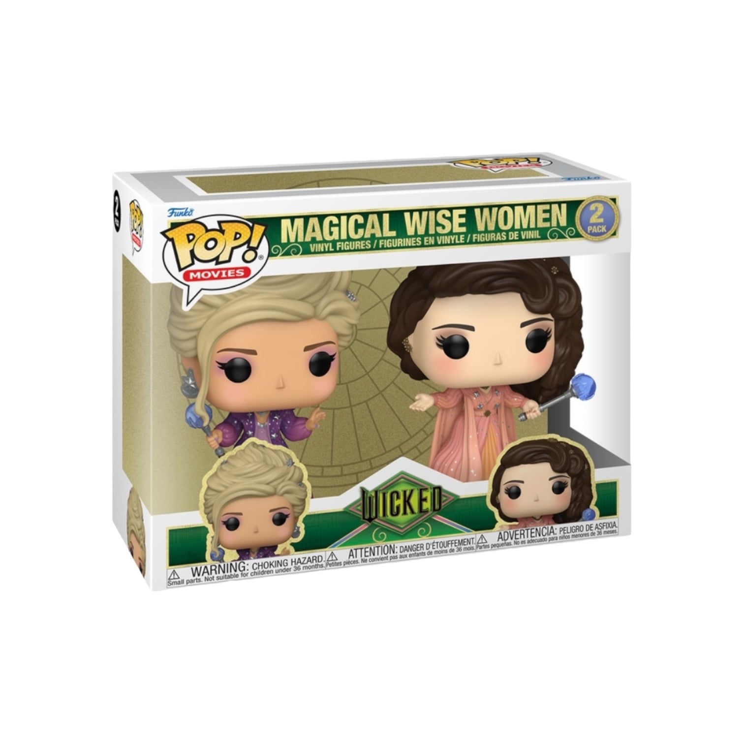 Boxed set of Funko Pop! figures titled 'Magical Wise Women' on a white background