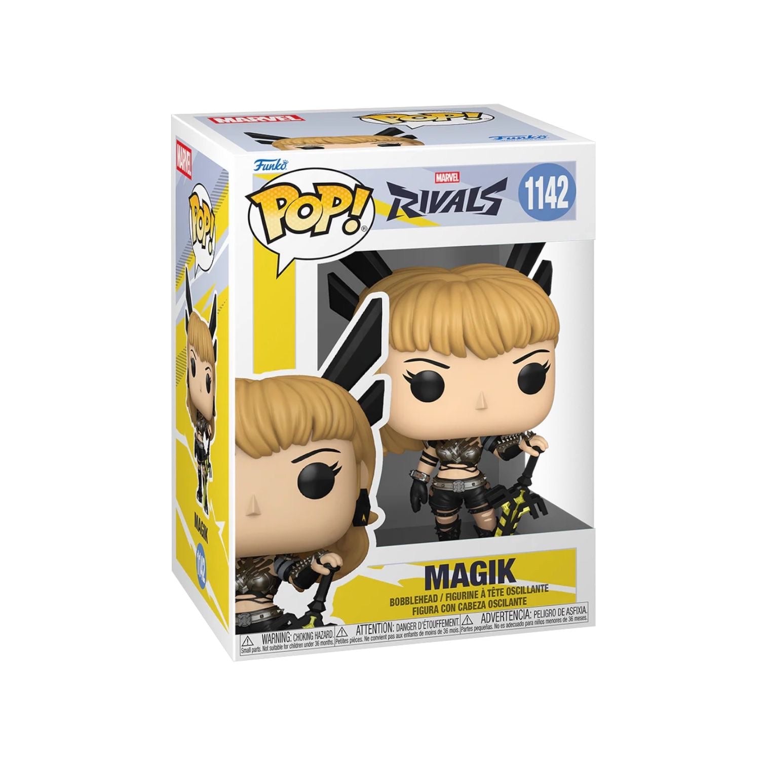 Funko Pop! Marvel Rivals Magik figure packaging on a white background