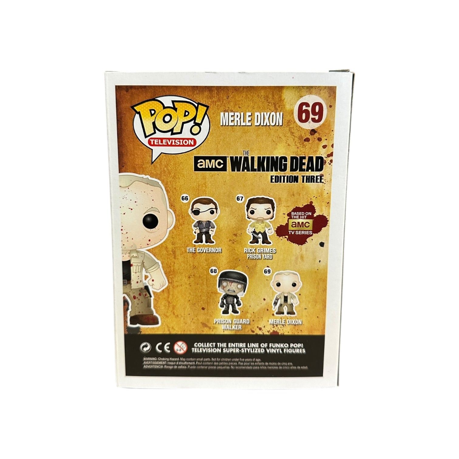 Michael Rooker Signed Merle Dixon #69 (Bloody) Funko Pop! - The Walking Dead - Tampa Bay Comic Con 2013 Exclusive Back