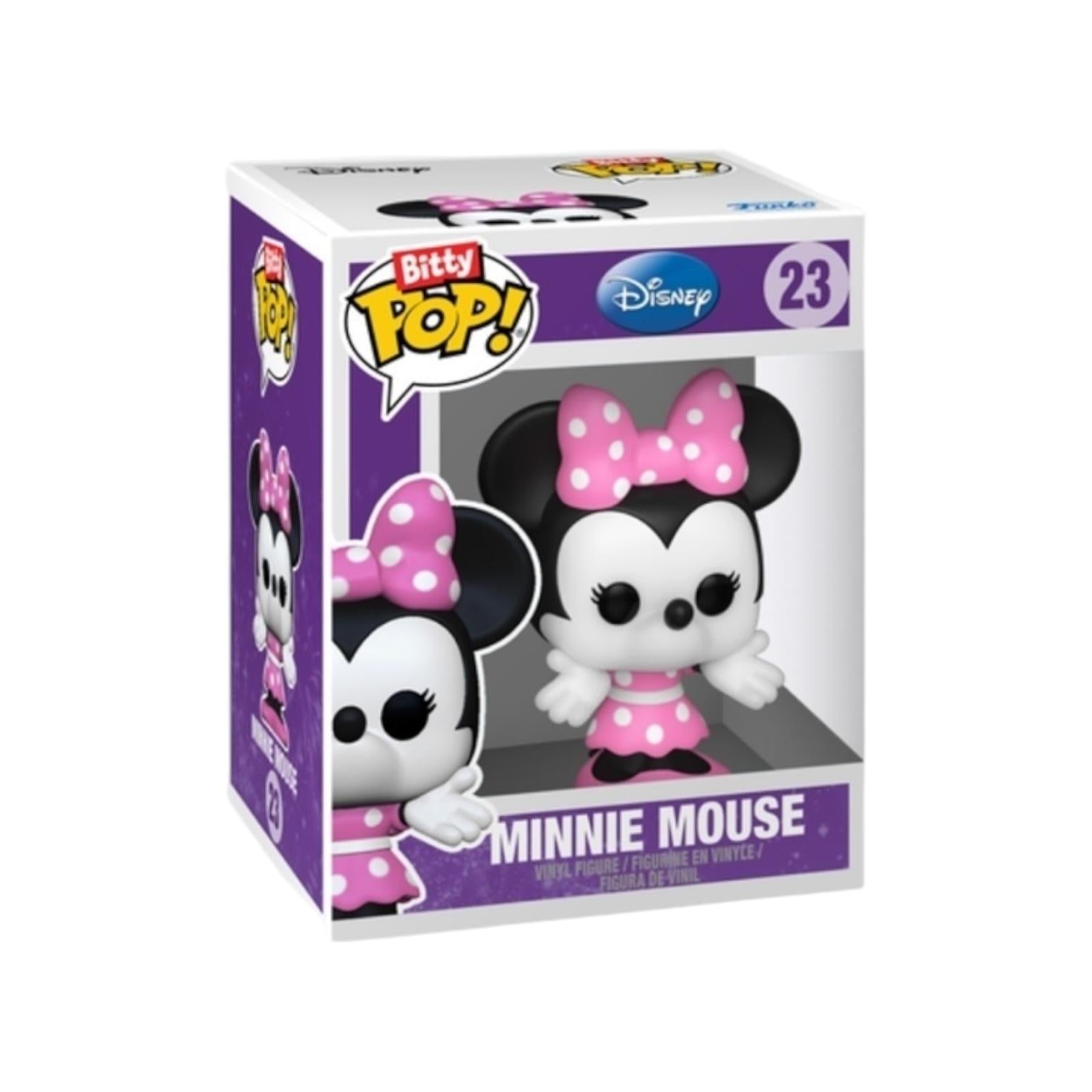 Funko Pop! packaging of Minnie Mouse with purple and white design