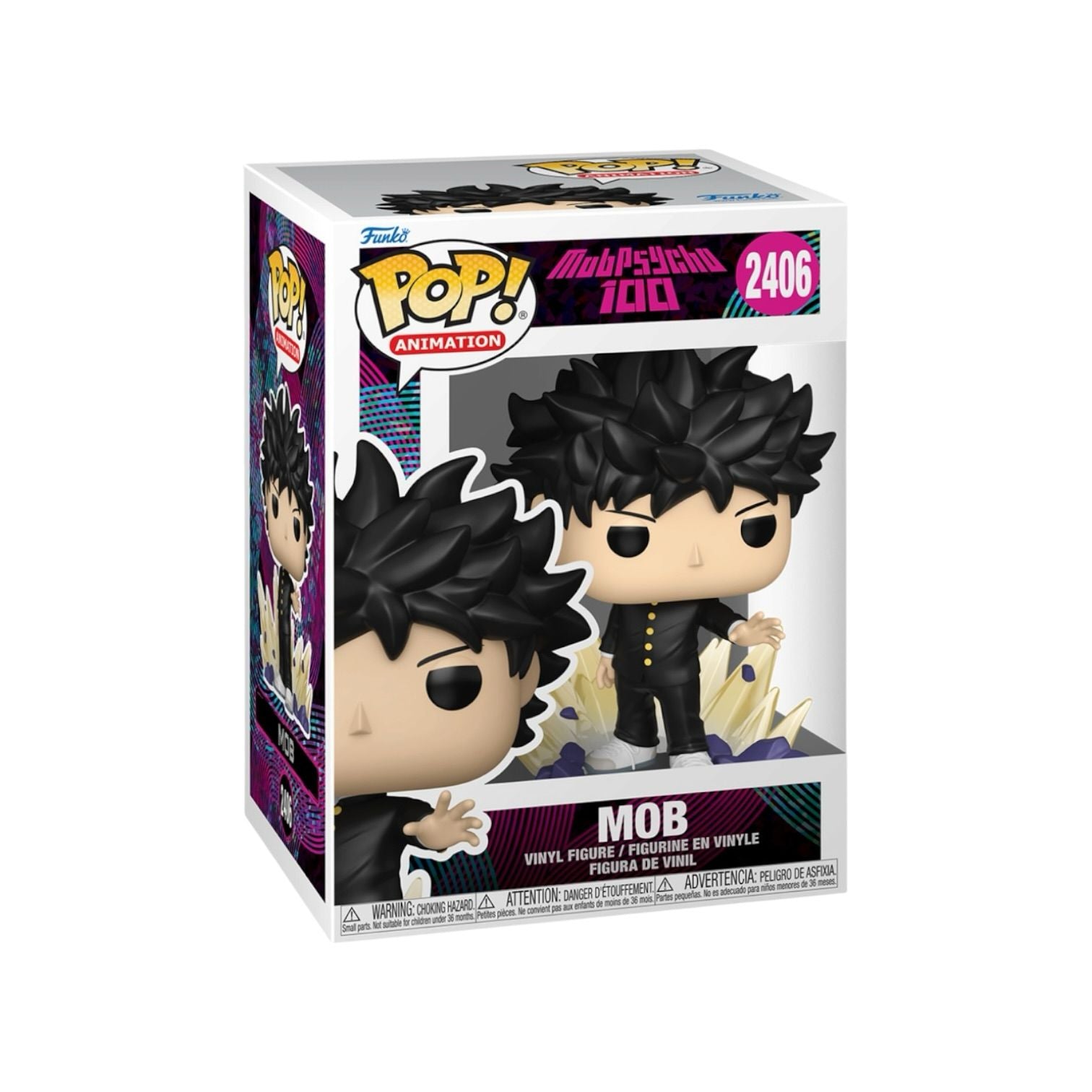 Funko Pop! Animation figure packaging with character illustration on a white background
