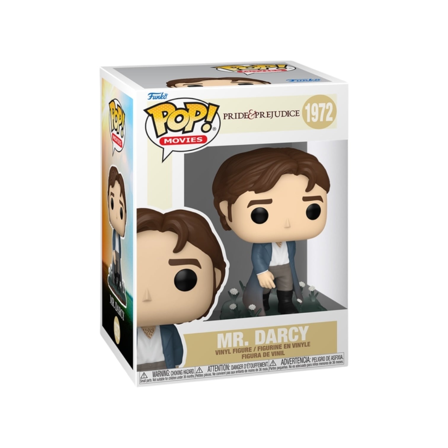 Funko Pop! Movies figure packaging for Mr. Darcy from Pride and Prejudice on a white background