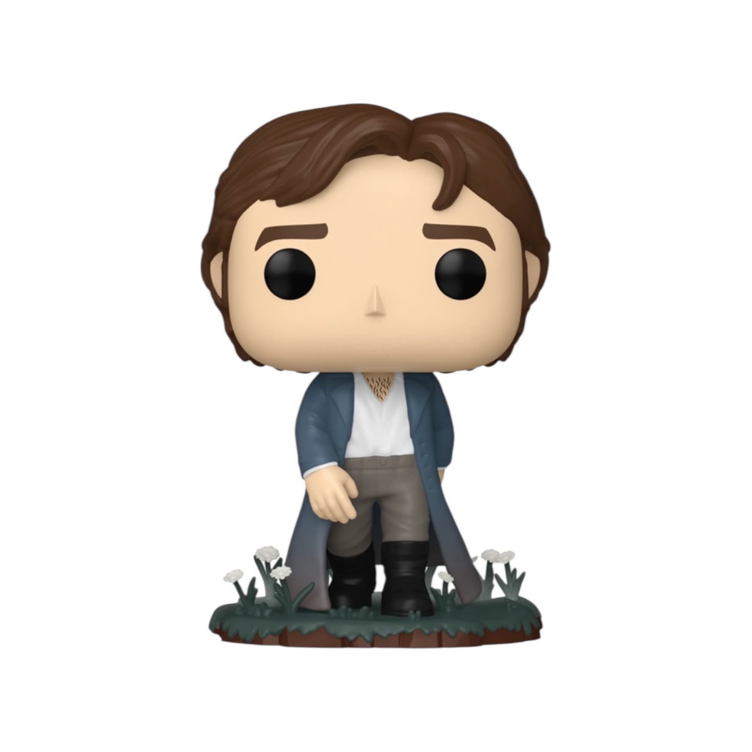 Funko Pop! vinyl figure of a character with brown hair and a blue coat on a white background