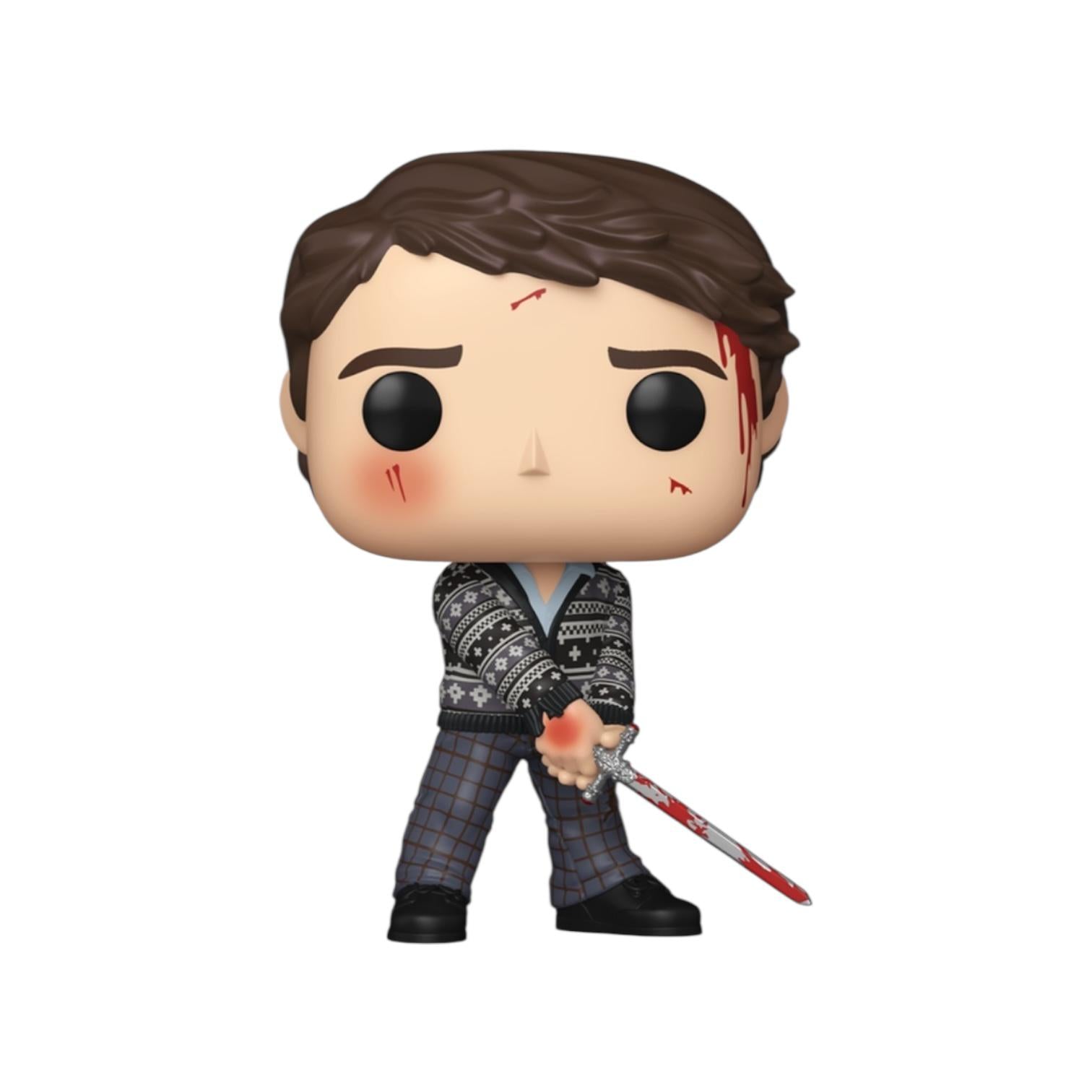Funko Pop! vinyl figure with a character holding a weapon on a white background